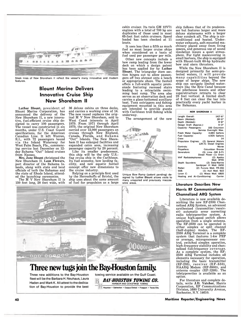 Maritime Reporter Magazine, page 34,  Feb 1980