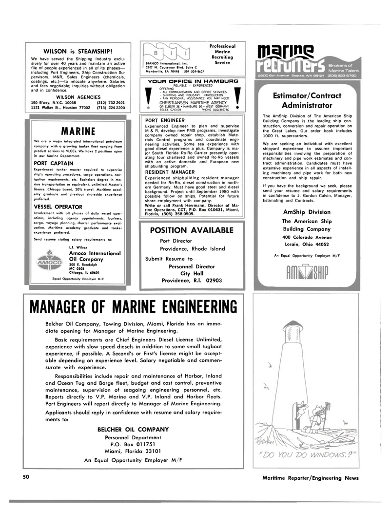 Maritime Reporter Magazine, page 44,  Feb 1980