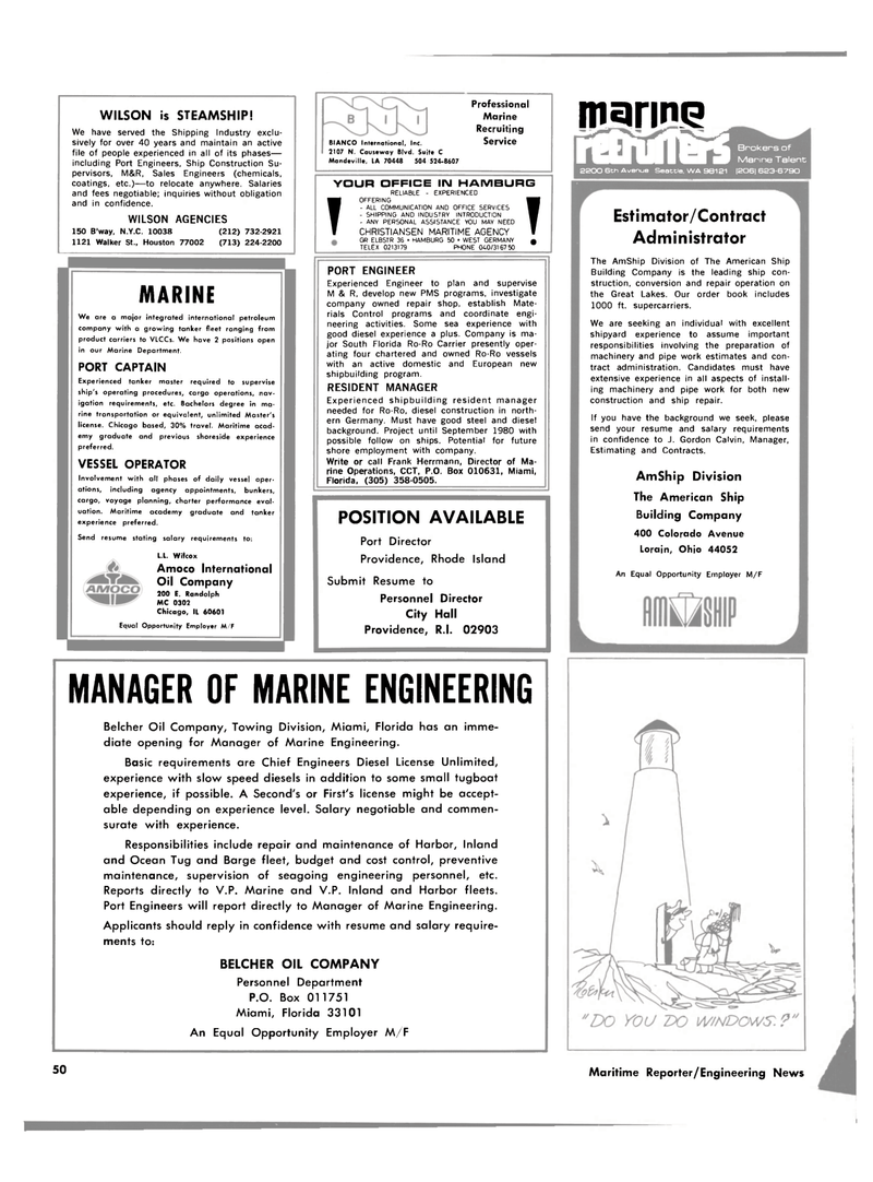 Maritime Reporter Magazine, page 46,  Feb 1980