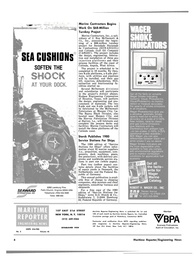 Maritime Reporter Magazine, page 2,  Mar 1980