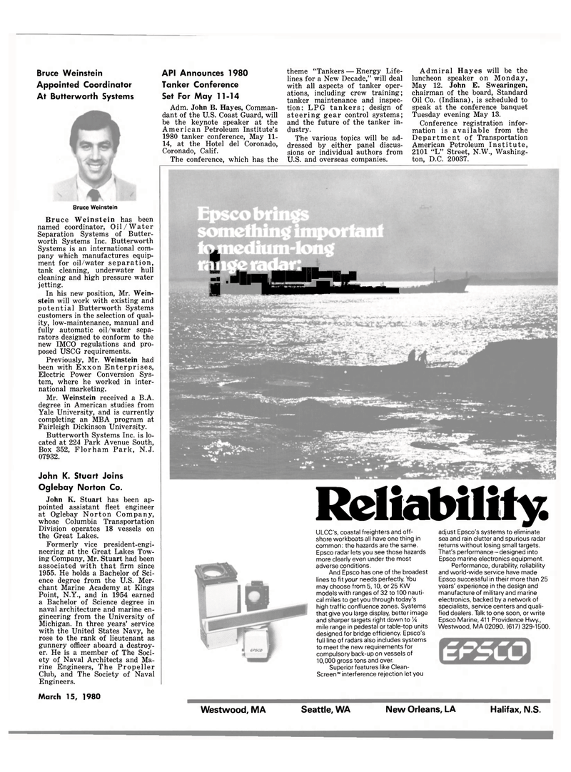 Maritime Reporter Magazine, page 11,  Mar 15, 1980