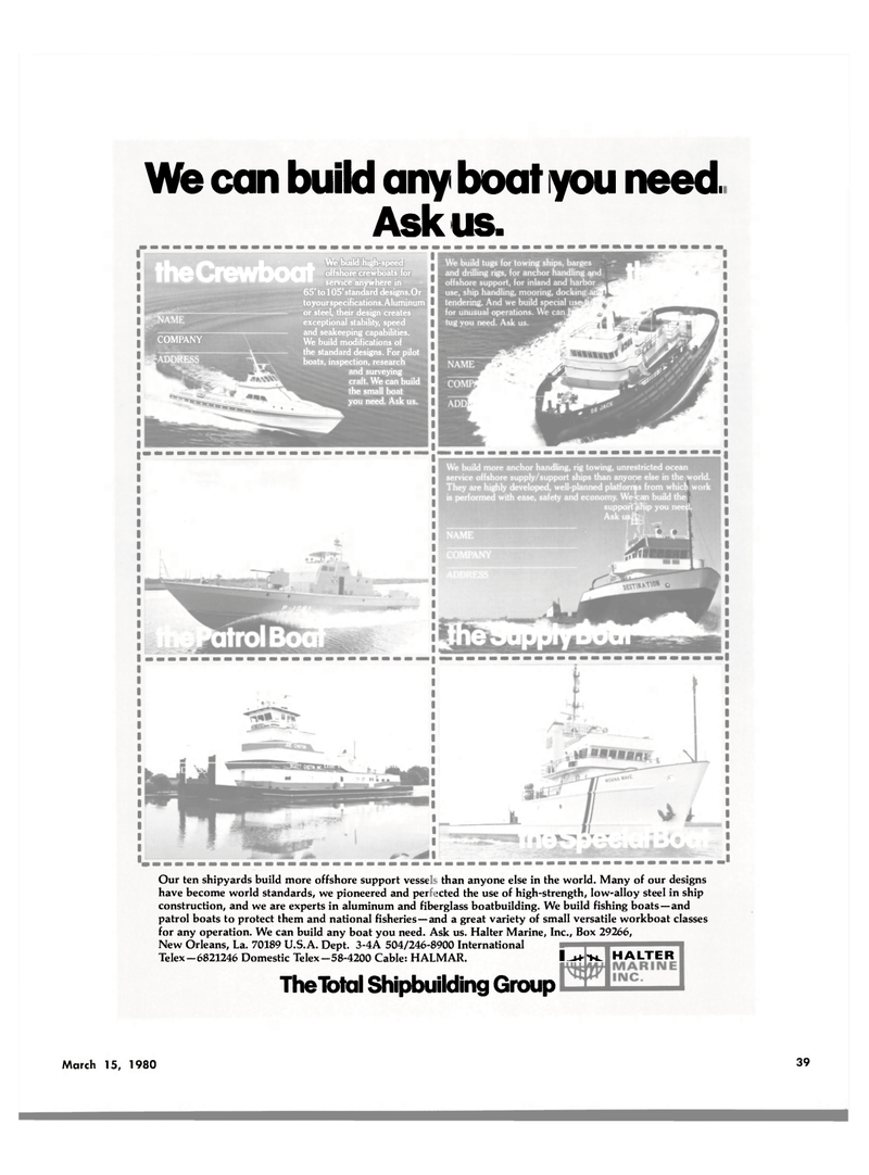 Maritime Reporter Magazine, page 33,  Mar 15, 1980