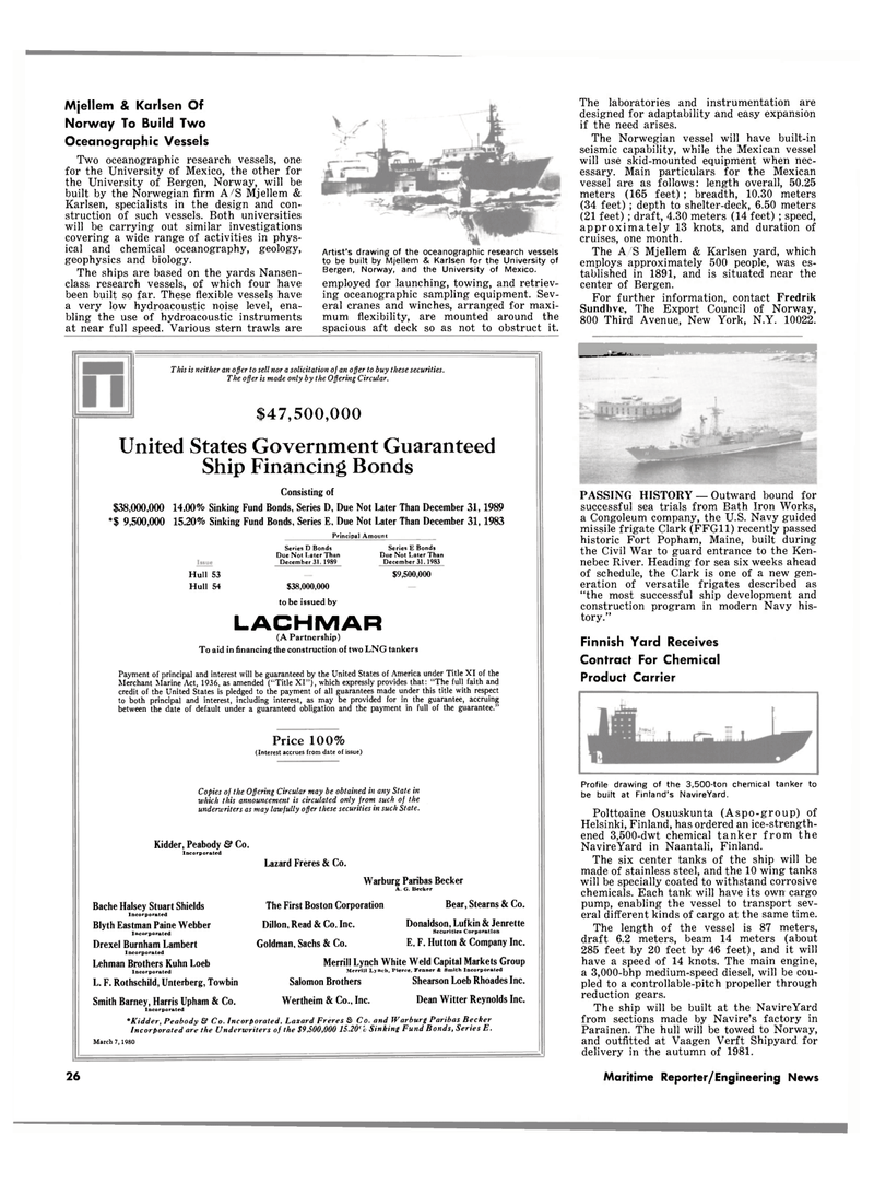 Maritime Reporter Magazine, page 24,  Apr 1980