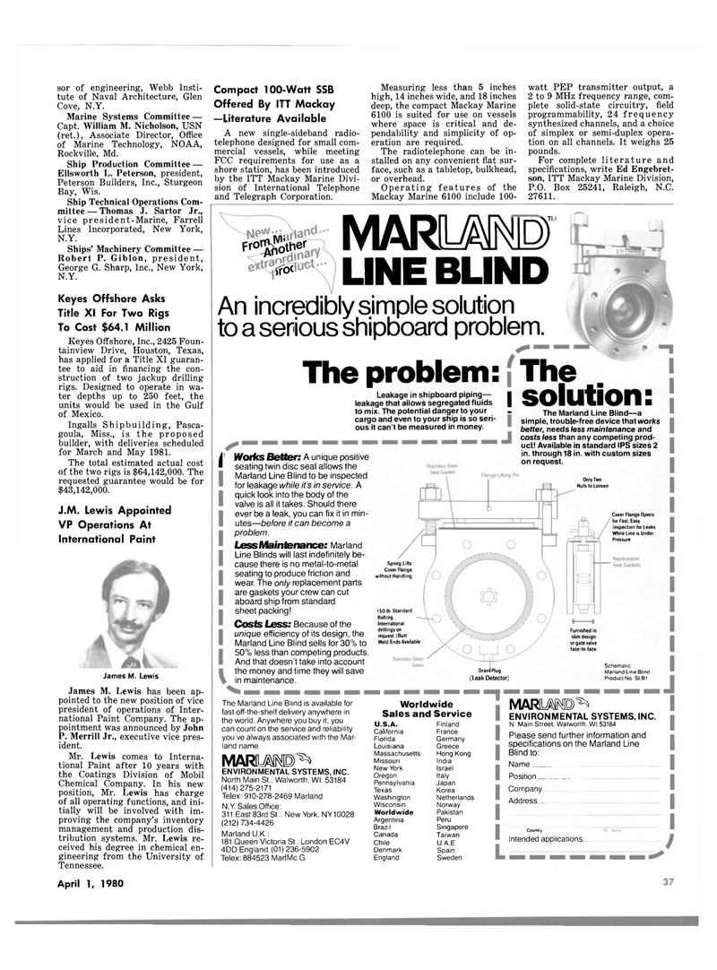Maritime Reporter Magazine, page 33,  Apr 1980