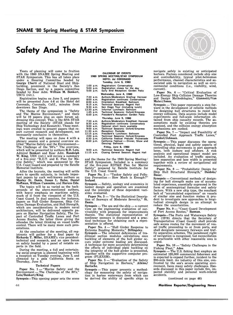 Maritime Reporter Magazine, page 44,  May 1980