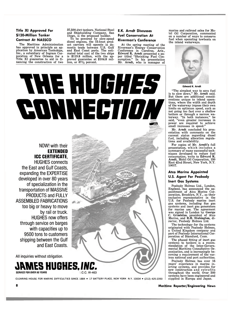 Maritime Reporter Magazine, page 8,  Jun 15, 1980