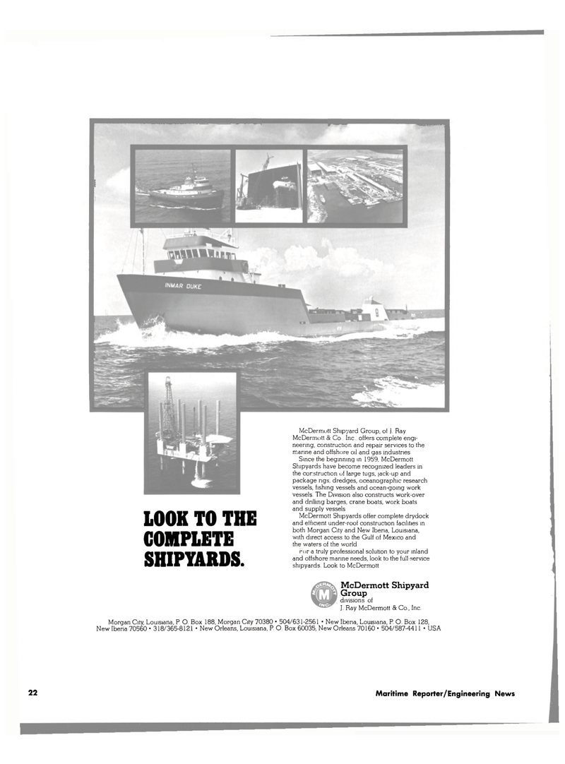 Maritime Reporter Magazine, page 20,  Jul 1980