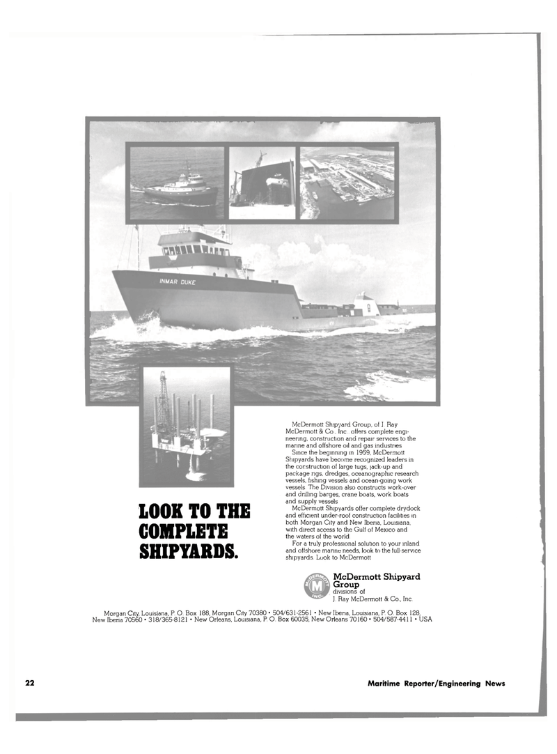 Maritime Reporter Magazine, page 22,  Jul 1980