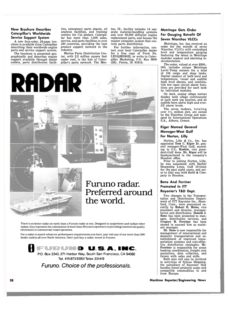 Maritime Reporter Magazine, page 3rd Cover,  Jul 1980