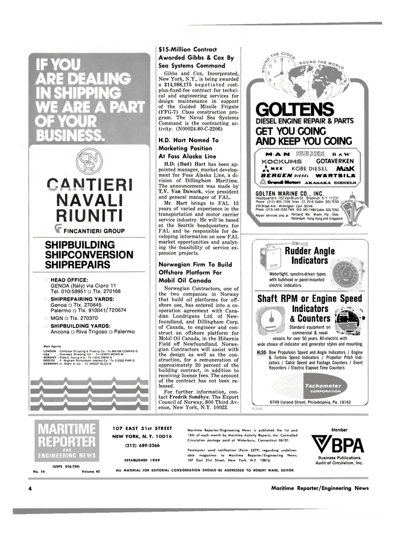 Maritime Reporter Magazine, page 2,  Jul 15, 1980