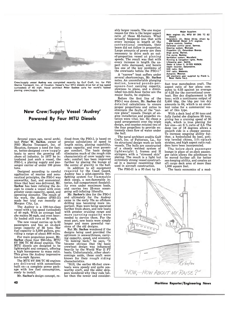 Maritime Reporter Magazine, page 40,  Jul 15, 1980