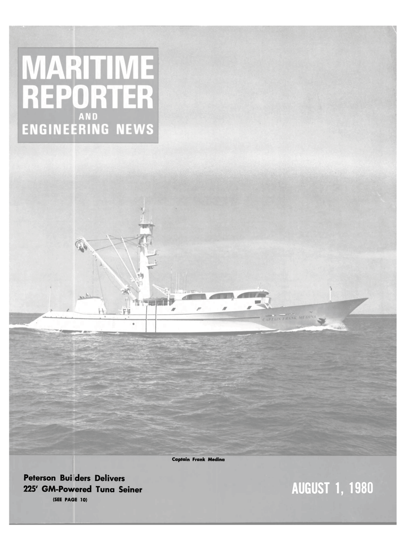 Maritime Reporter Magazine Cover Aug 1980 - 