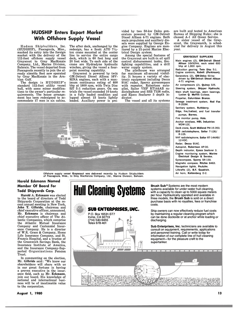 Maritime Reporter Magazine, page 11,  Aug 1980