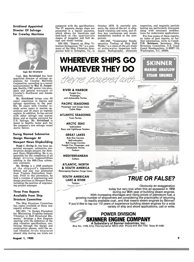 Maritime Reporter Magazine, page 7,  Aug 1980