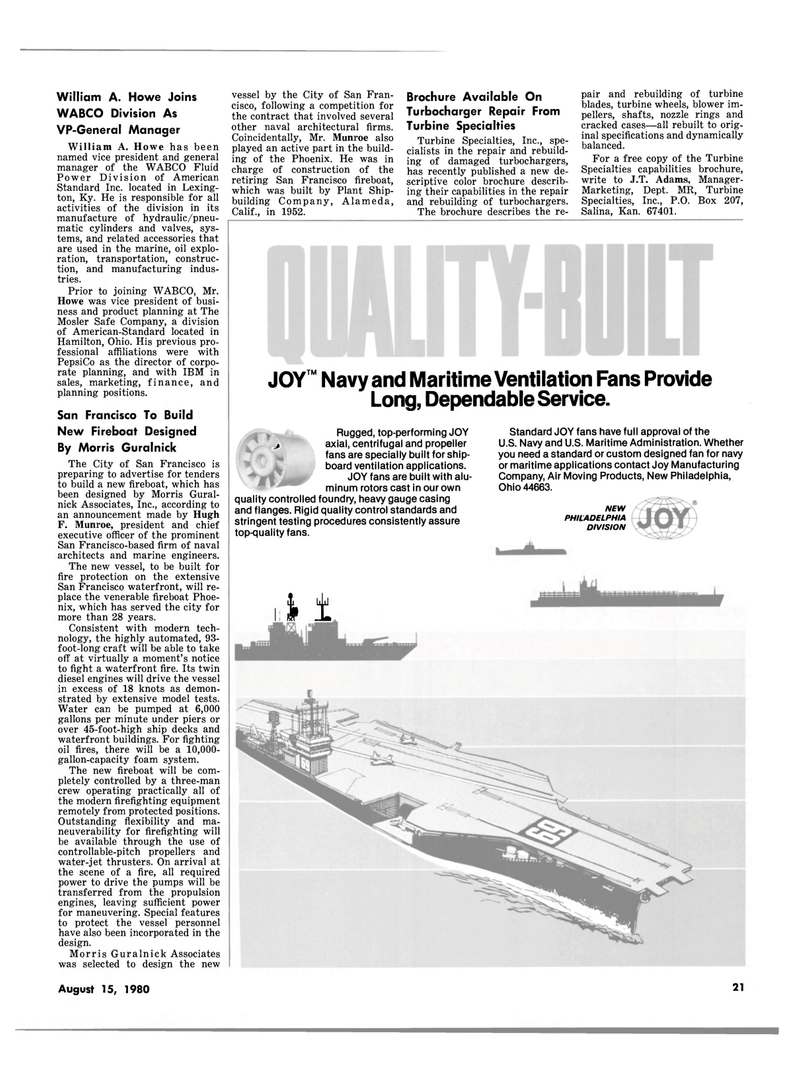Maritime Reporter Magazine, page 19,  Aug 15, 1980