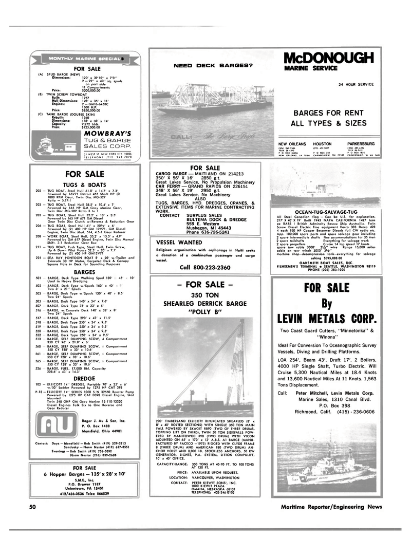 Maritime Reporter Magazine, page 48,  Aug 15, 1980