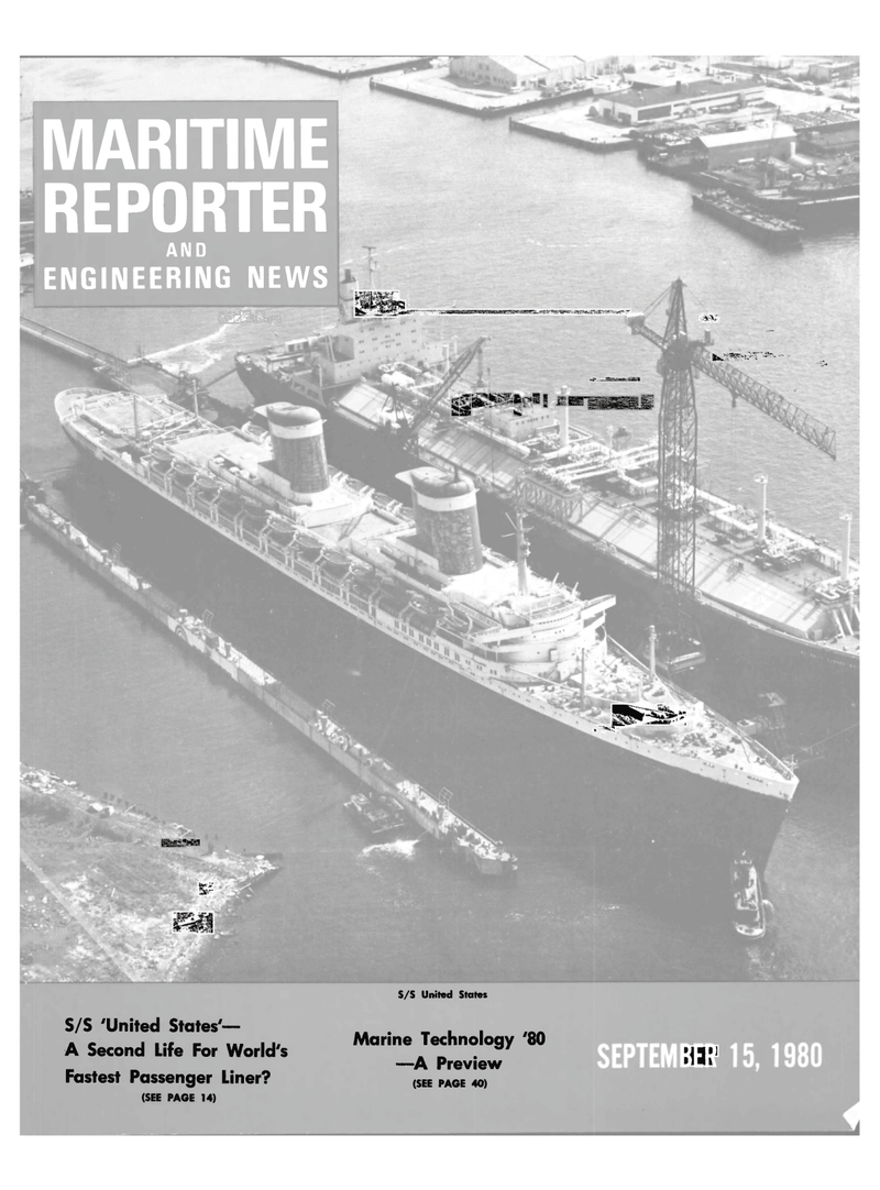 Maritime Reporter Magazine Cover Sep 15, 1980 - 