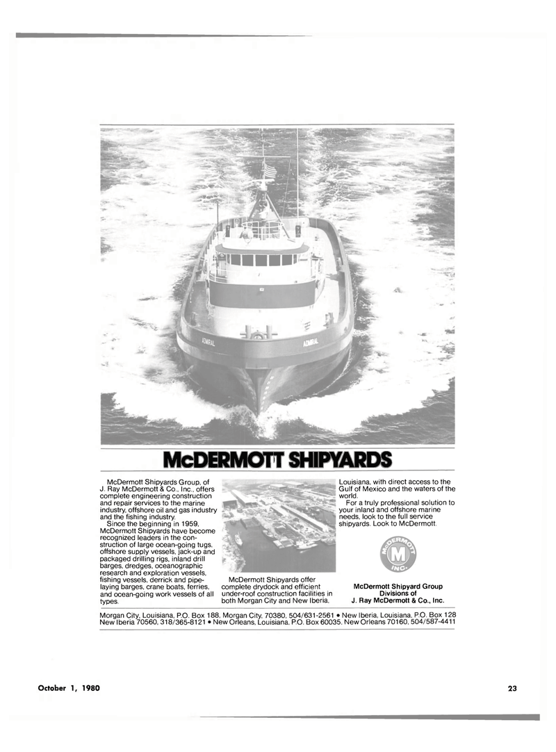 Maritime Reporter Magazine, page 19,  Oct 1980