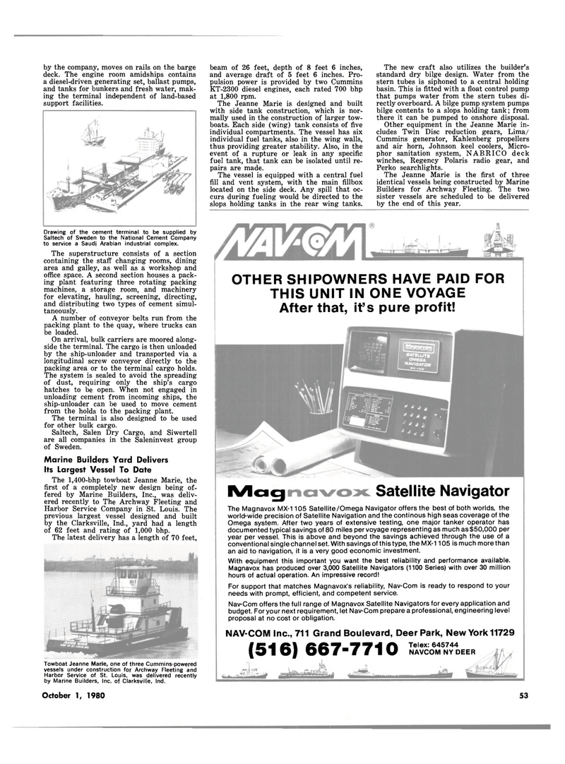 Maritime Reporter Magazine, page 49,  Oct 1980
