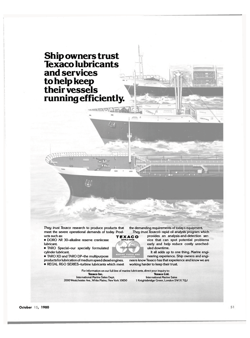 Maritime Reporter Magazine, page 51,  Oct 15, 1980