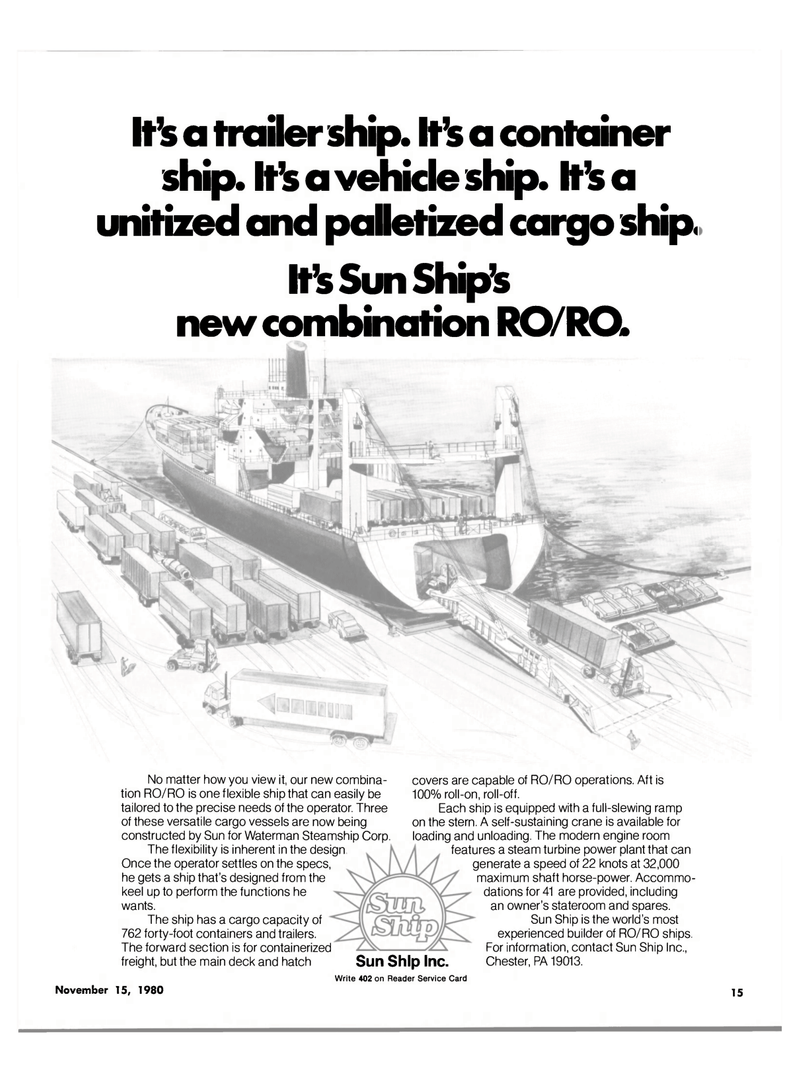 Maritime Reporter Magazine, page 13,  Nov 15, 1980