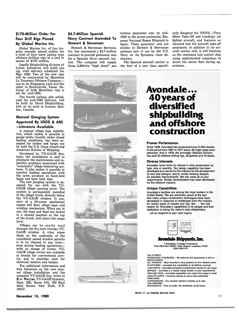 Maritime Reporter Magazine, page 17,  Nov 15, 1980