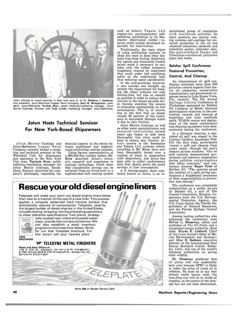Maritime Reporter Magazine, page 40,  Nov 15, 1980