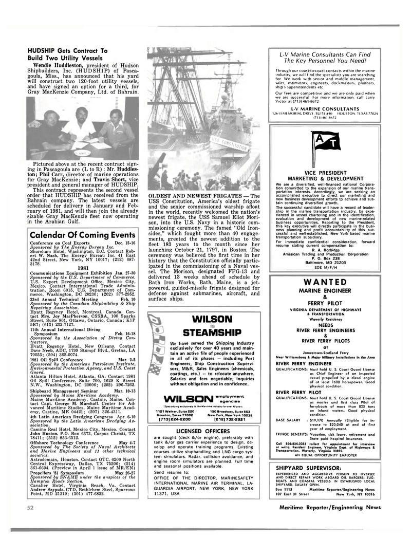 Maritime Reporter Magazine, page 52,  Nov 15, 1980