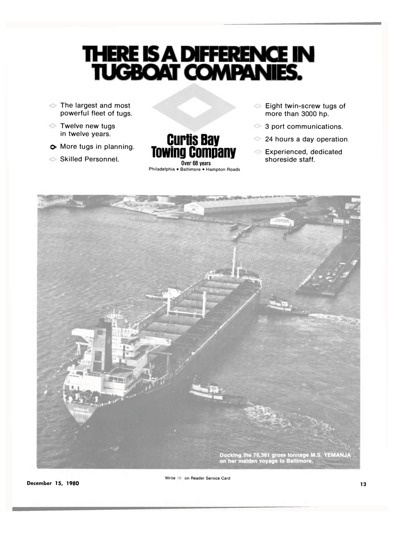 Maritime Reporter Magazine, page 11,  Dec 15, 1980