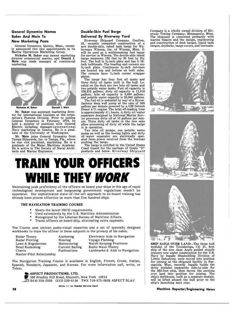 Maritime Reporter Magazine, page 32,  Dec 15, 1980