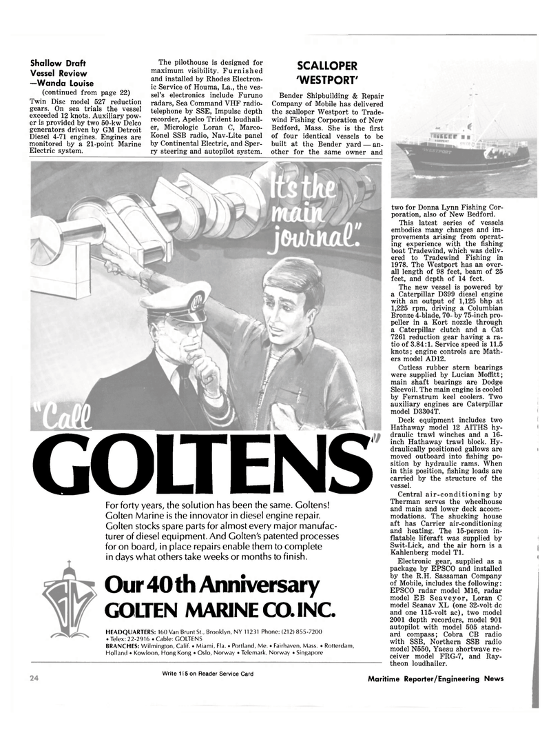 Maritime Reporter Magazine, page 22,  Jan 1981