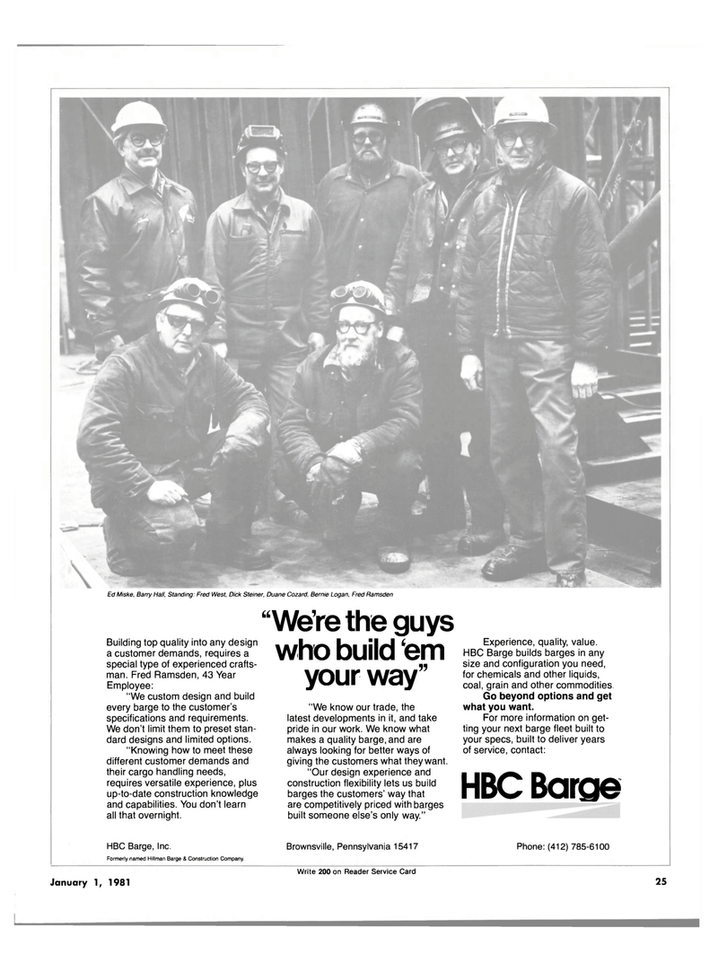 Maritime Reporter Magazine, page 25,  Jan 1981