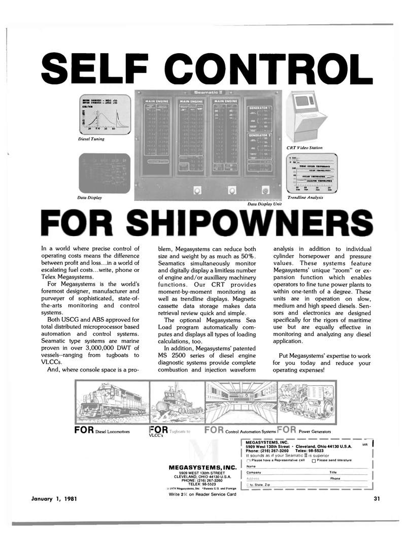 Maritime Reporter Magazine, page 31,  Jan 1981