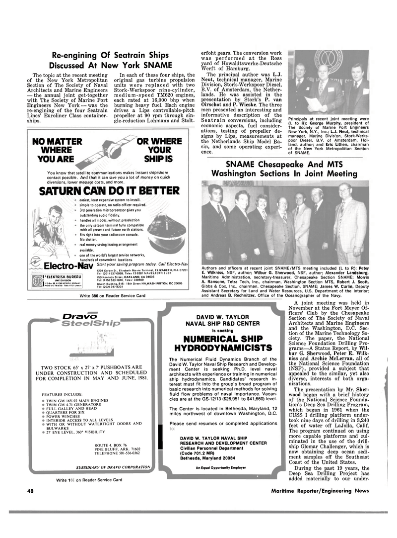 Maritime Reporter Magazine, page 48,  Jan 1981