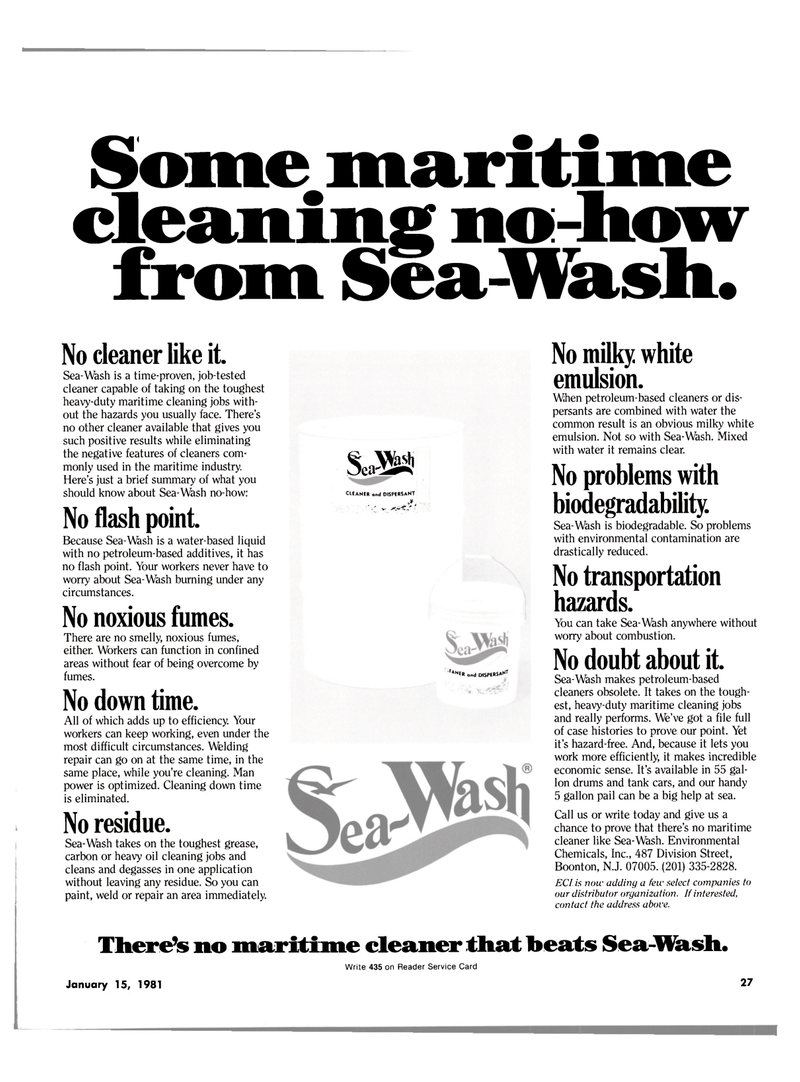 Maritime Reporter Magazine, page 25,  Jan 15, 1981