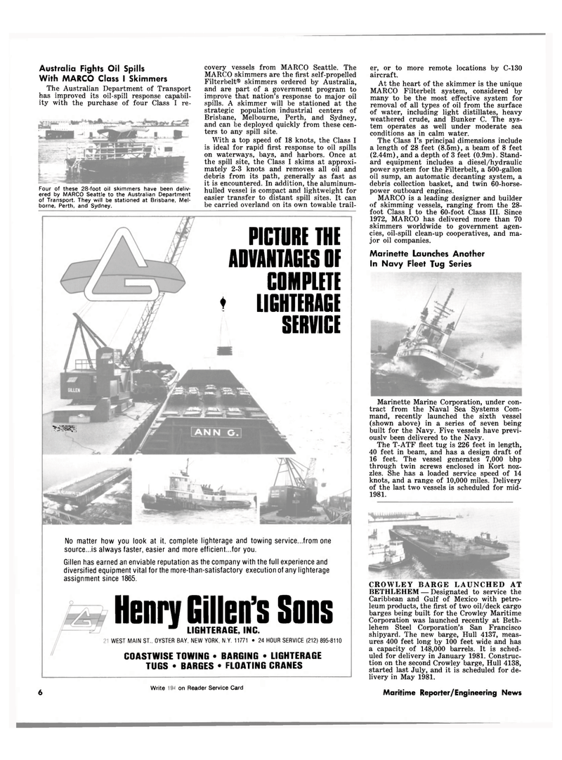 Maritime Reporter Magazine, page 4,  Jan 15, 1981