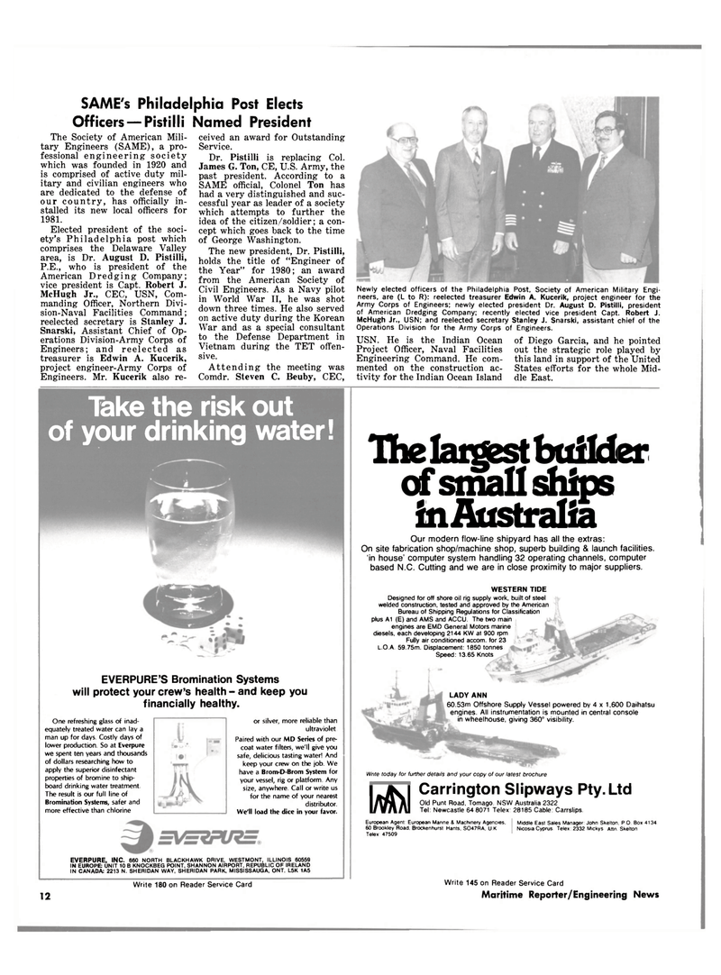 Maritime Reporter Magazine, page 10,  Feb 15, 1981