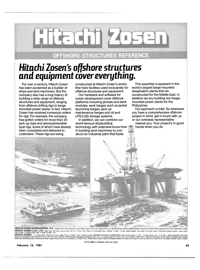 Maritime Reporter Magazine, page 57,  Feb 15, 1981