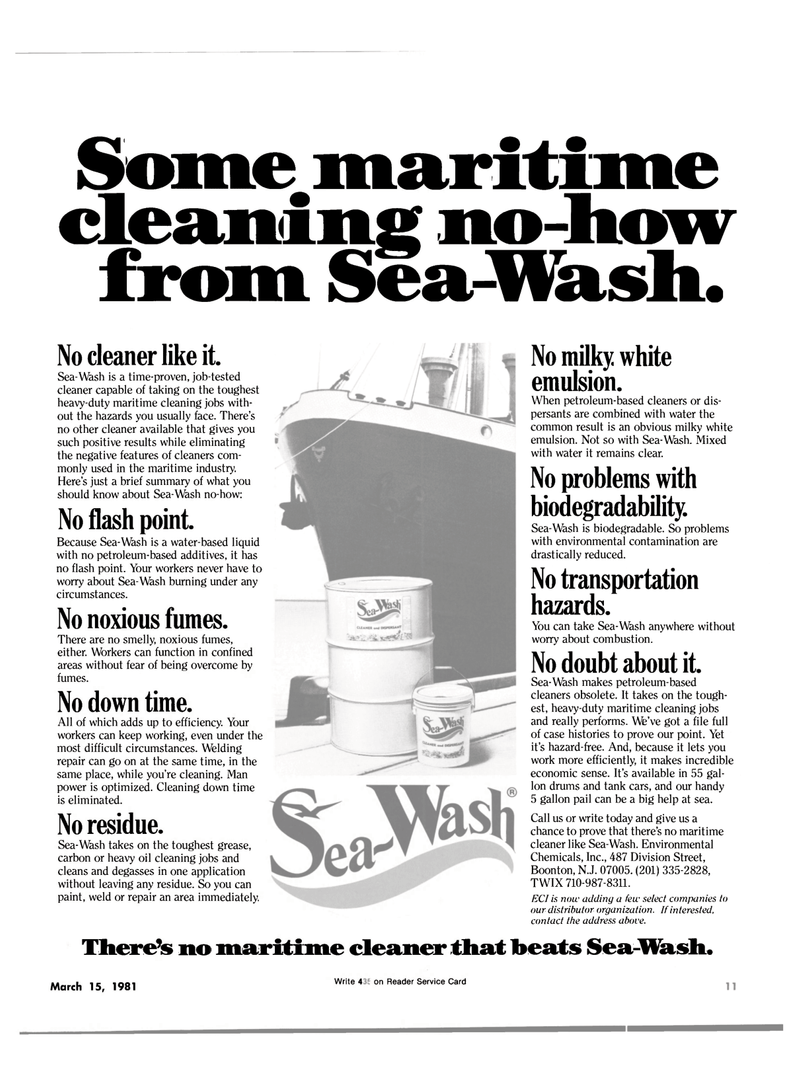 Maritime Reporter Magazine, page 9,  Mar 15, 1981