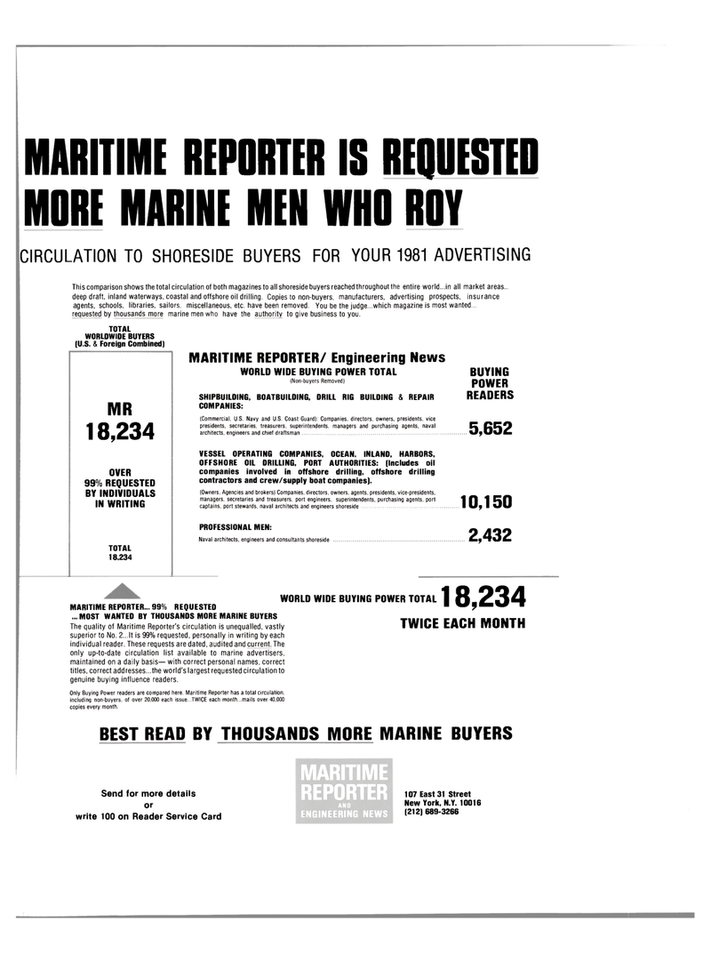 Maritime Reporter Magazine, page 33,  Mar 15, 1981
