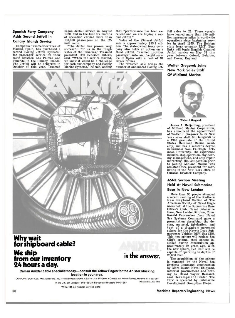 Maritime Reporter Magazine, page 36,  Mar 15, 1981
