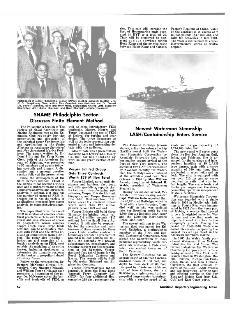 Maritime Reporter Magazine, page 58,  Mar 15, 1981