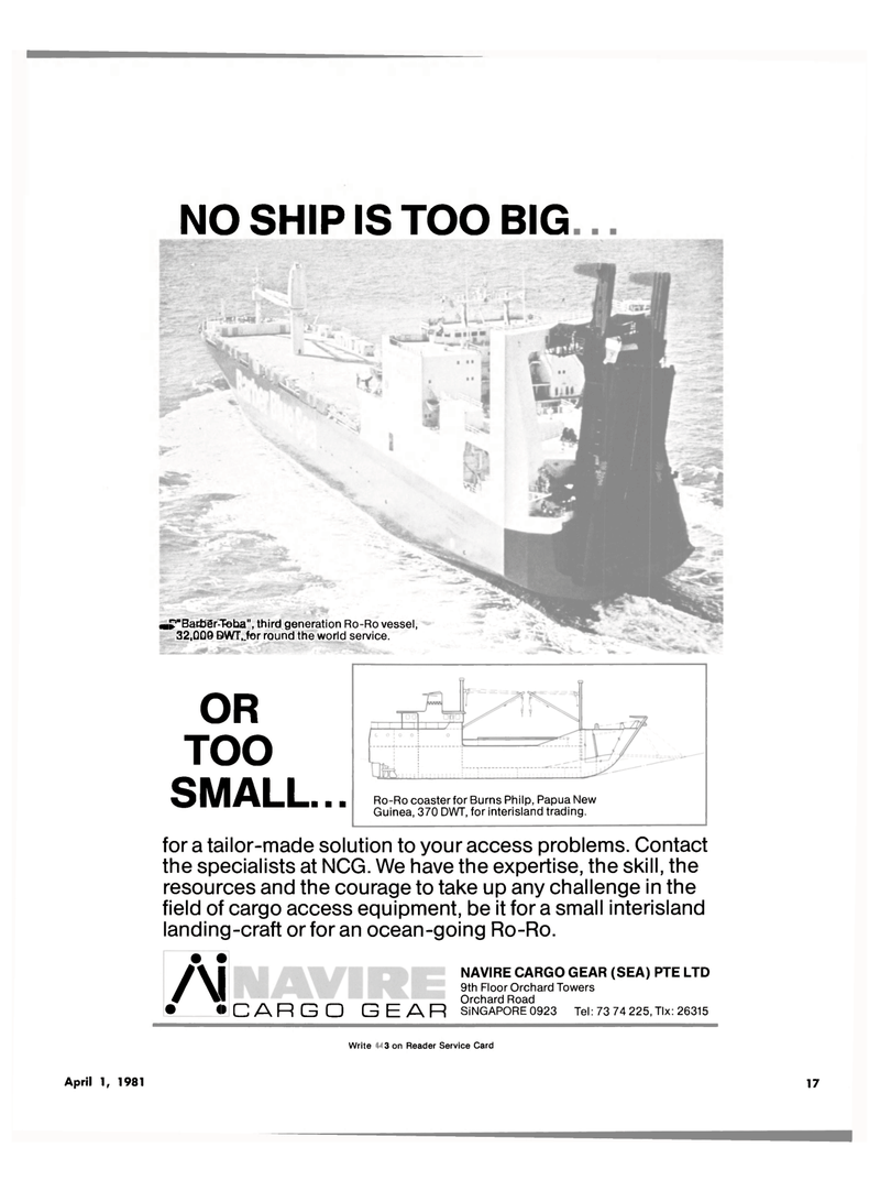Maritime Reporter Magazine, page 15,  Apr 1981