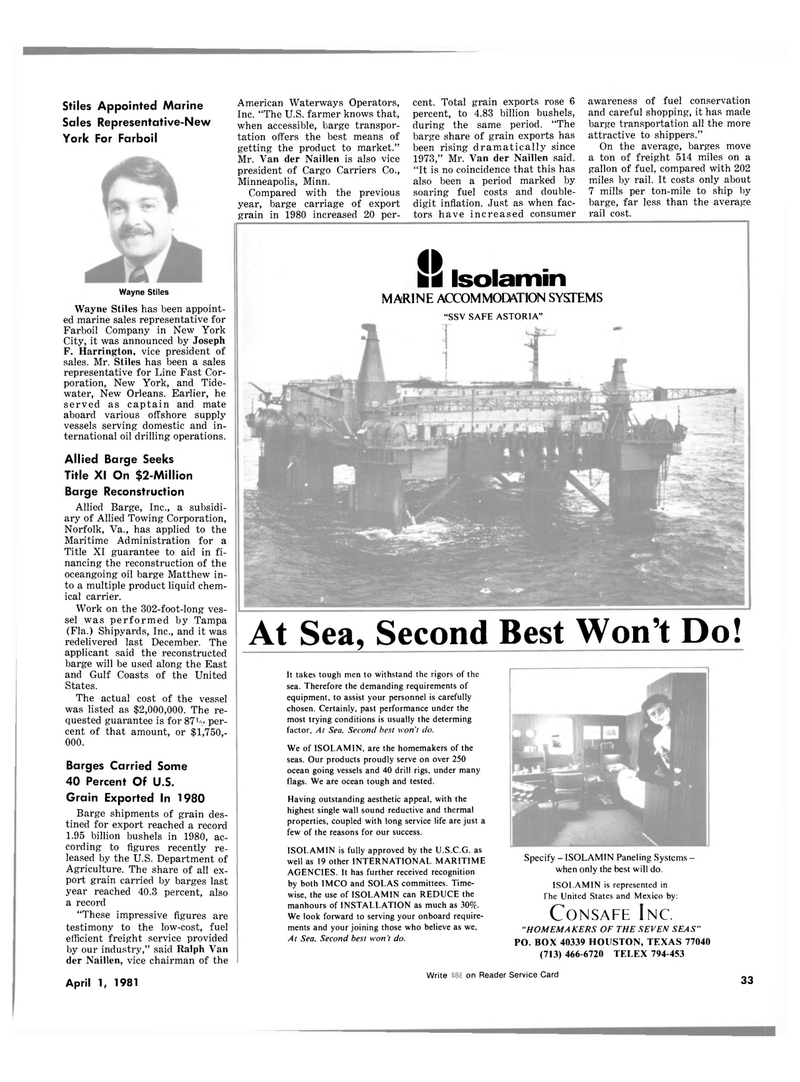 Maritime Reporter Magazine, page 31,  Apr 1981
