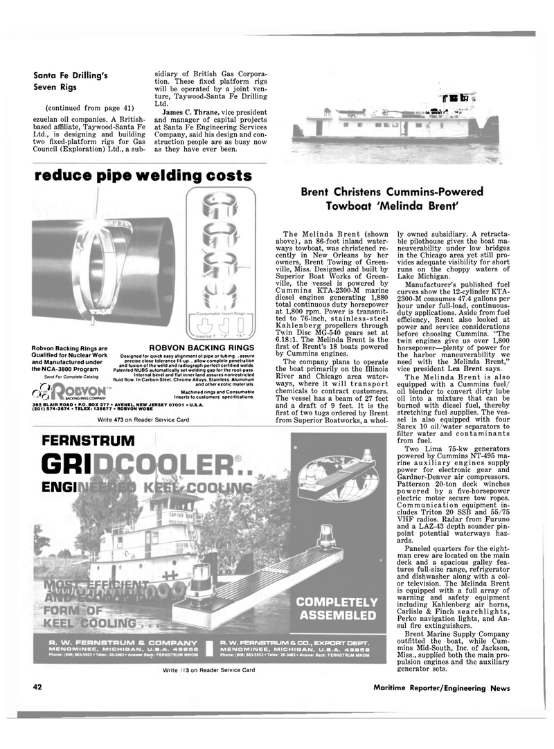 Maritime Reporter Magazine, page 40,  Apr 1981