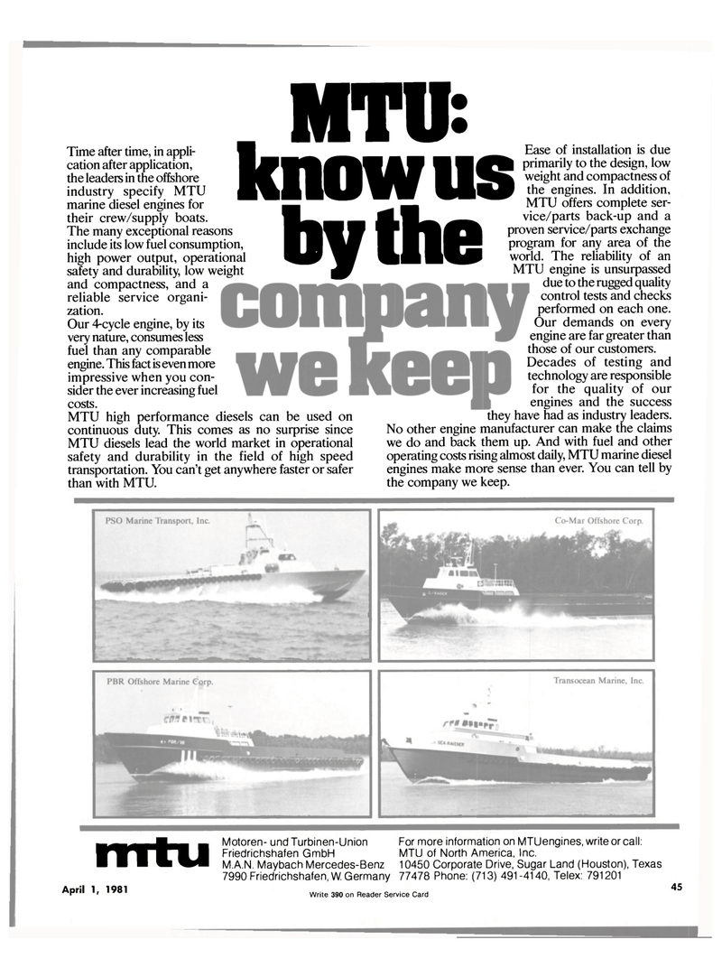 Maritime Reporter Magazine, page 43,  Apr 1981
