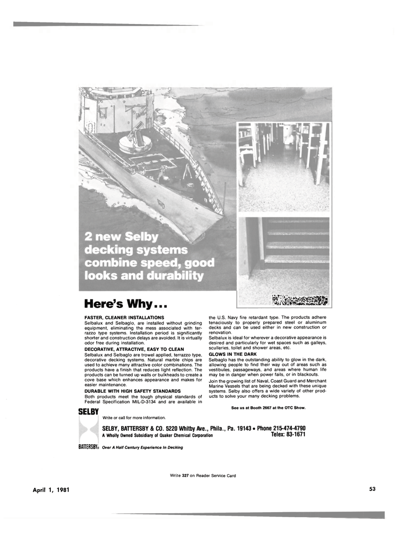 Maritime Reporter Magazine, page 51,  Apr 1981