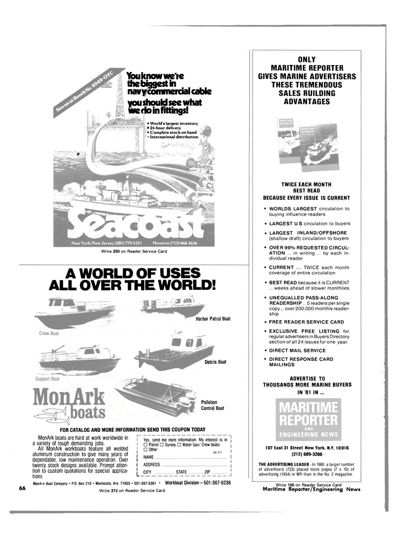 Maritime Reporter Magazine, page 64,  Apr 1981