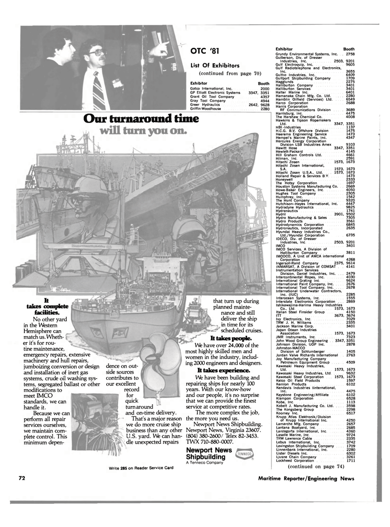 Maritime Reporter Magazine, page 4th Cover,  Apr 1981
