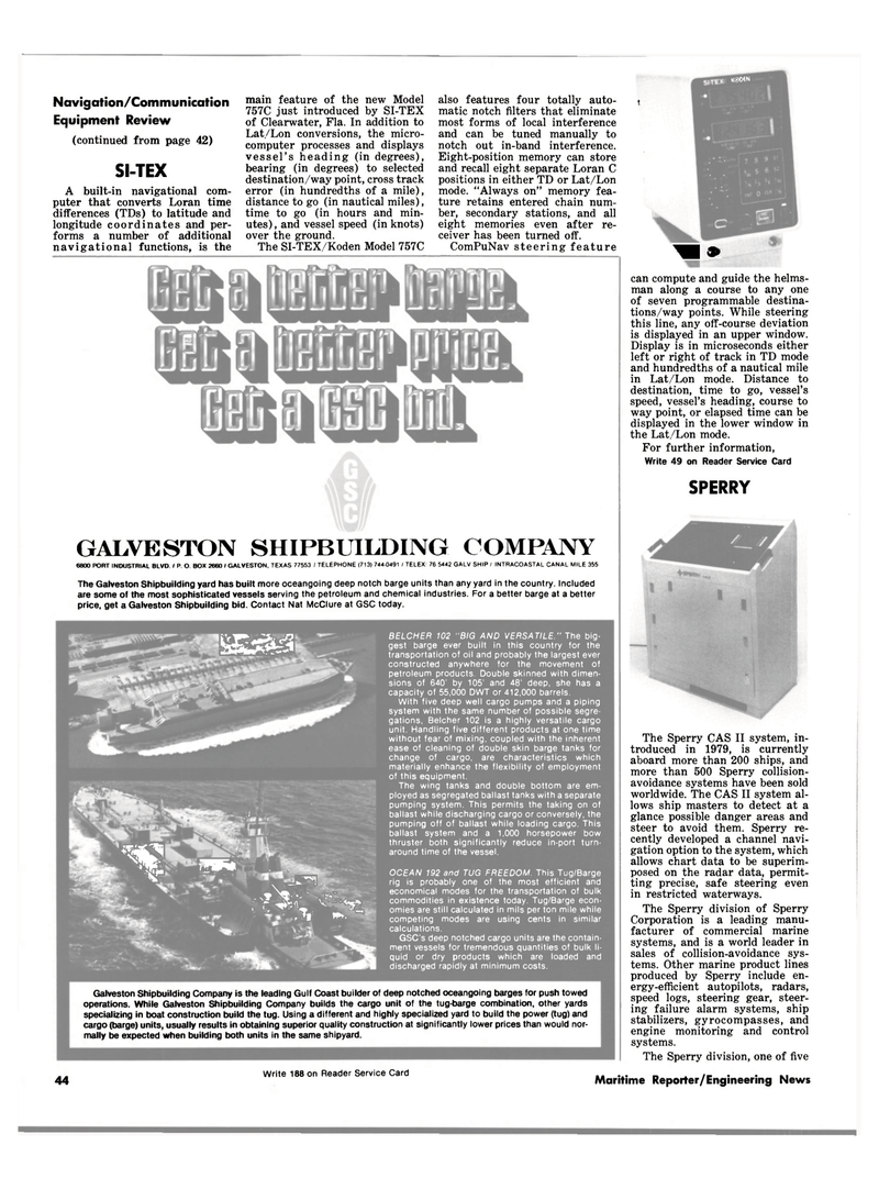 Maritime Reporter Magazine, page 42,  Apr 15, 1981